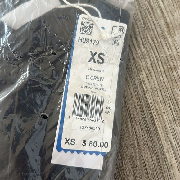 Adidas Original C Crew Sweatshirts Long Sleeve H09179 Black Size XS NWT - Picture 8 of 8